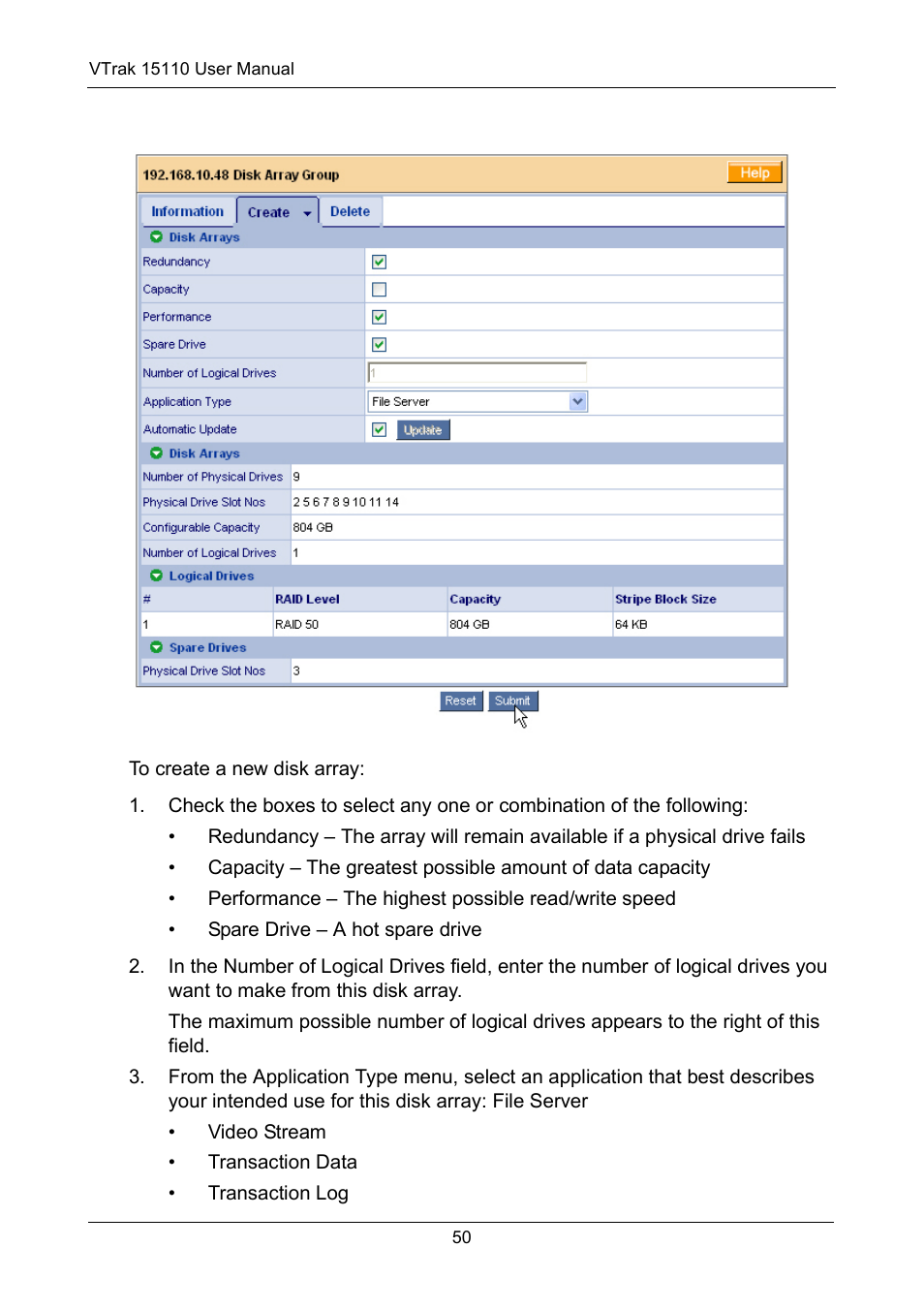 Promise Technology VTrak 15110 User Manual | Page 58 / 264