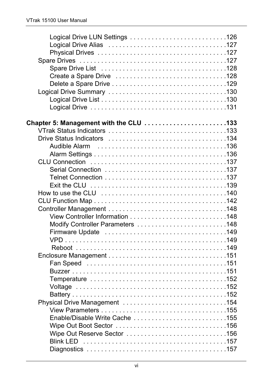 Promise Technology VTrak 15110 User Manual | Page 6 / 264