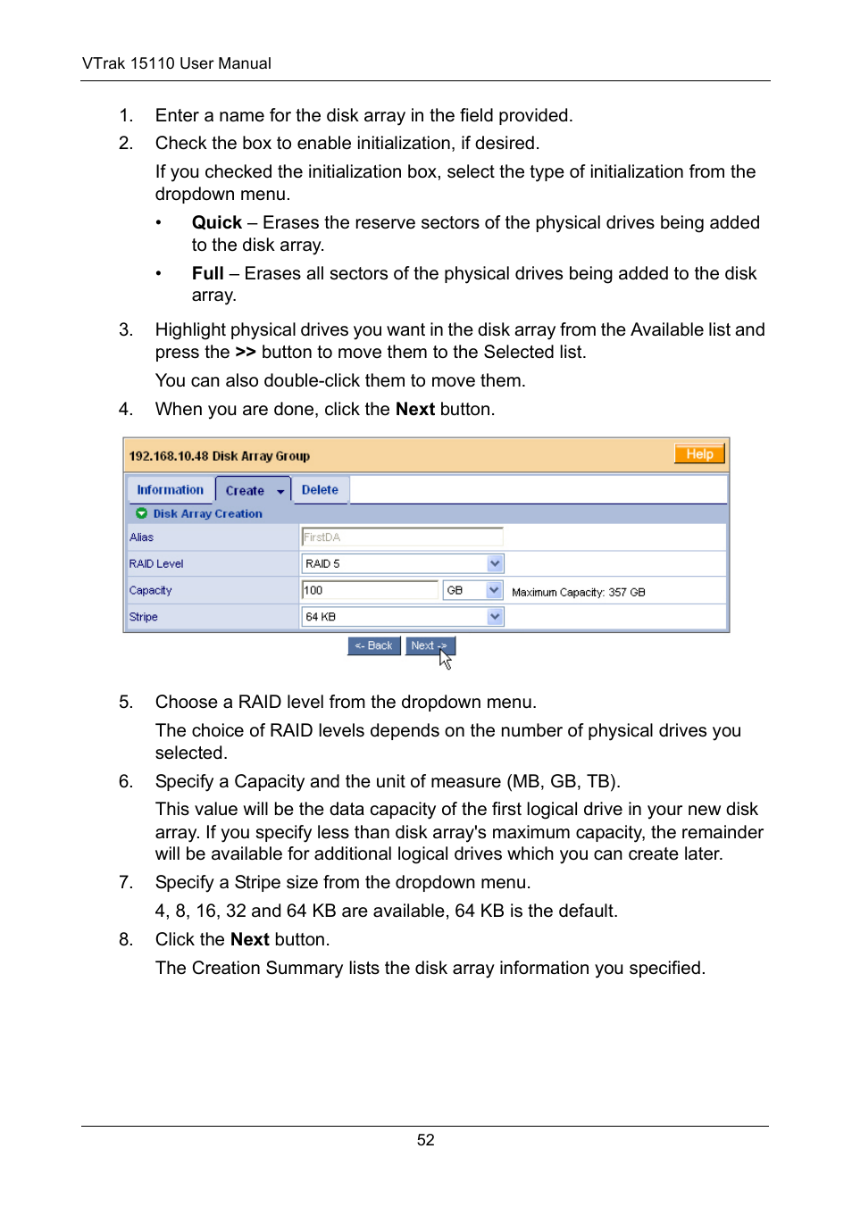 Promise Technology VTrak 15110 User Manual | Page 60 / 264