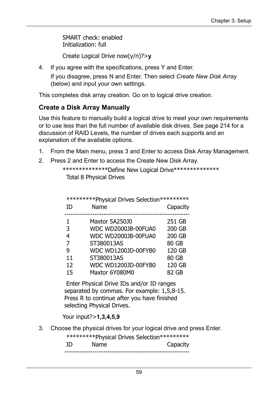 Create a disk array manually | Promise Technology VTrak 15110 User Manual | Page 67 / 264