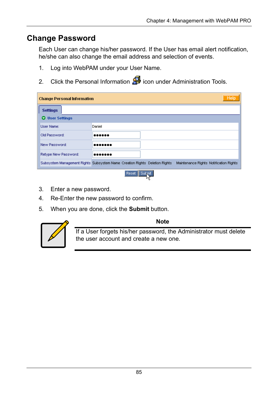 Change password | Promise Technology VTrak 15110 User Manual | Page 93 / 264