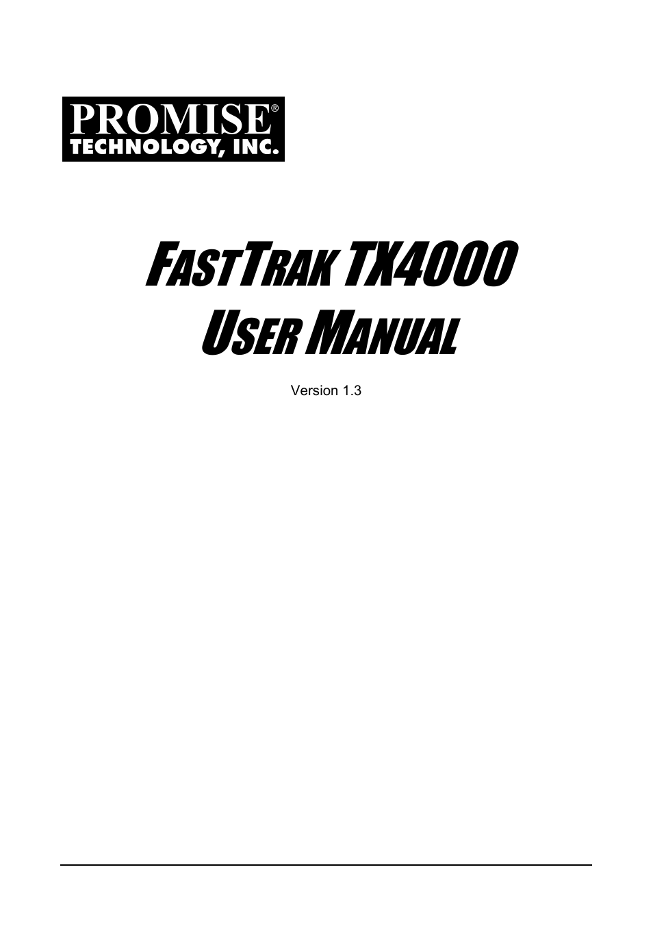 Promise Technology FastTrak TX4000 User Manual | 76 pages