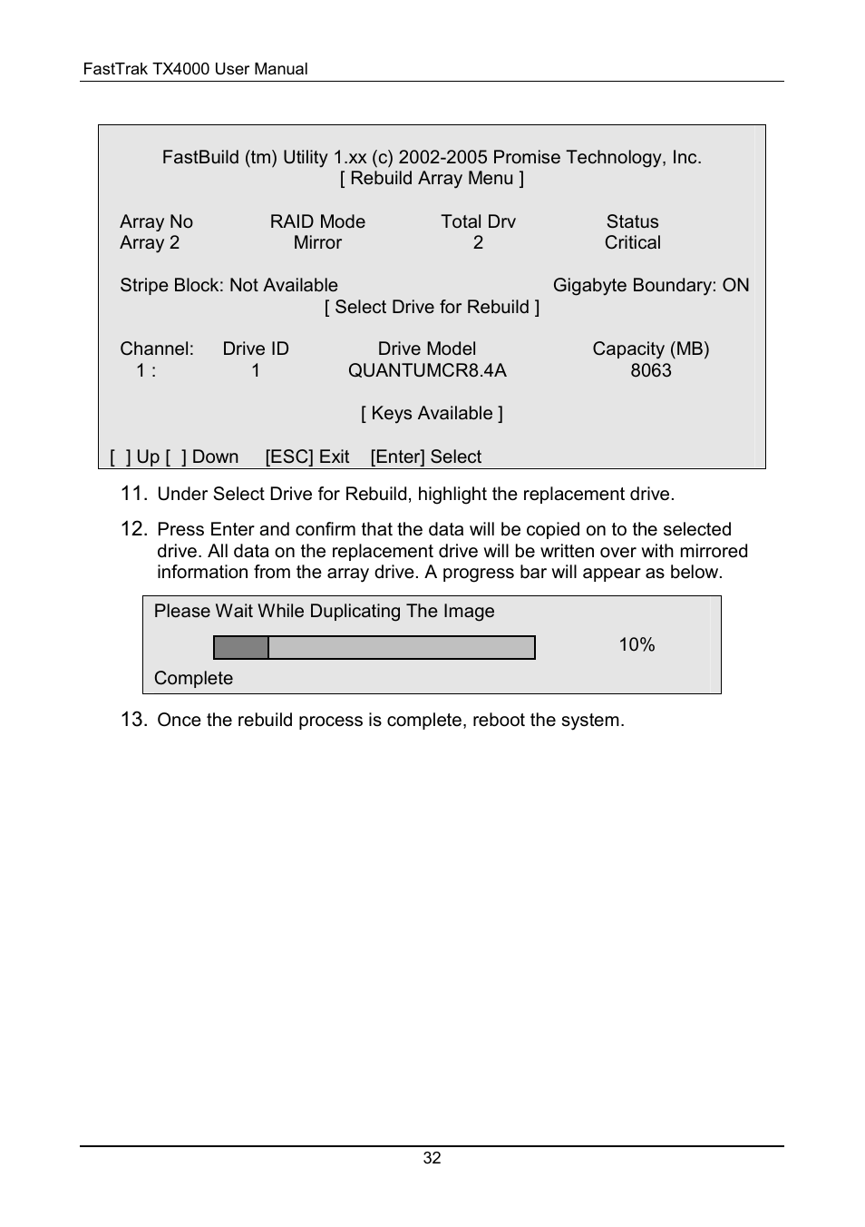 Promise Technology FastTrak TX4000 User Manual | Page 36 / 76