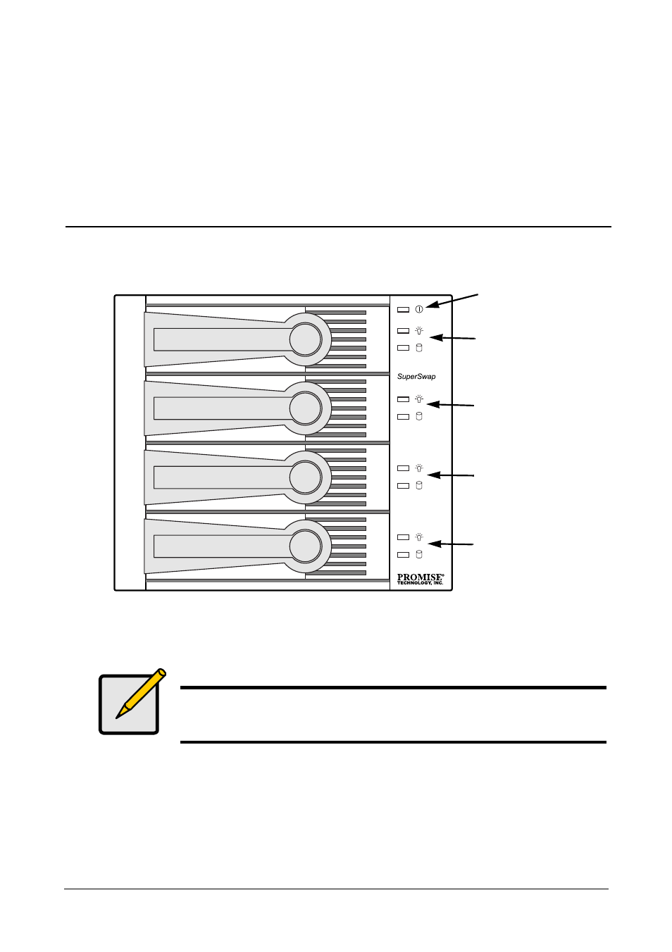 Chapter 3: troubleshooting, Leds | Promise Technology SuperSwap 4600 User Manual | Page 23 / 34