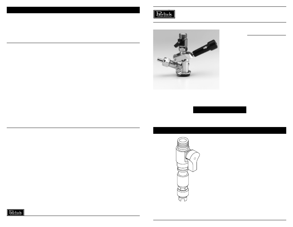 Perlick Z2151 User Manual | 2 pages