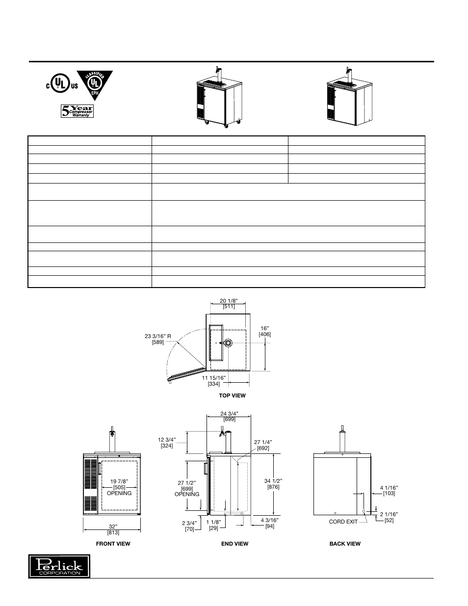 Installation and operating instructions | Perlick DS32S User Manual | Page 2 / 12