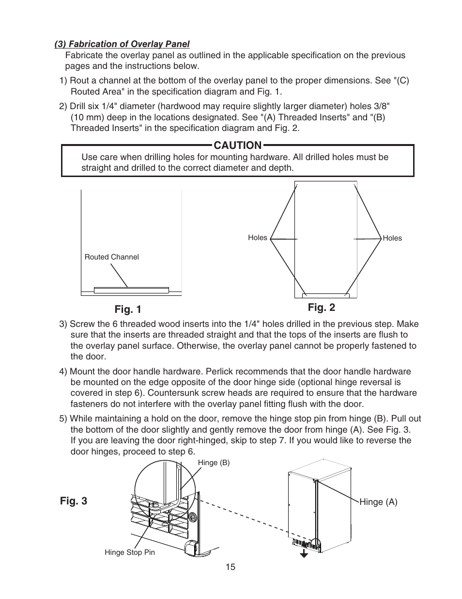 Perlick SELF CONTAINED H50IMS-ADR User Manual | Page 15 / 31
