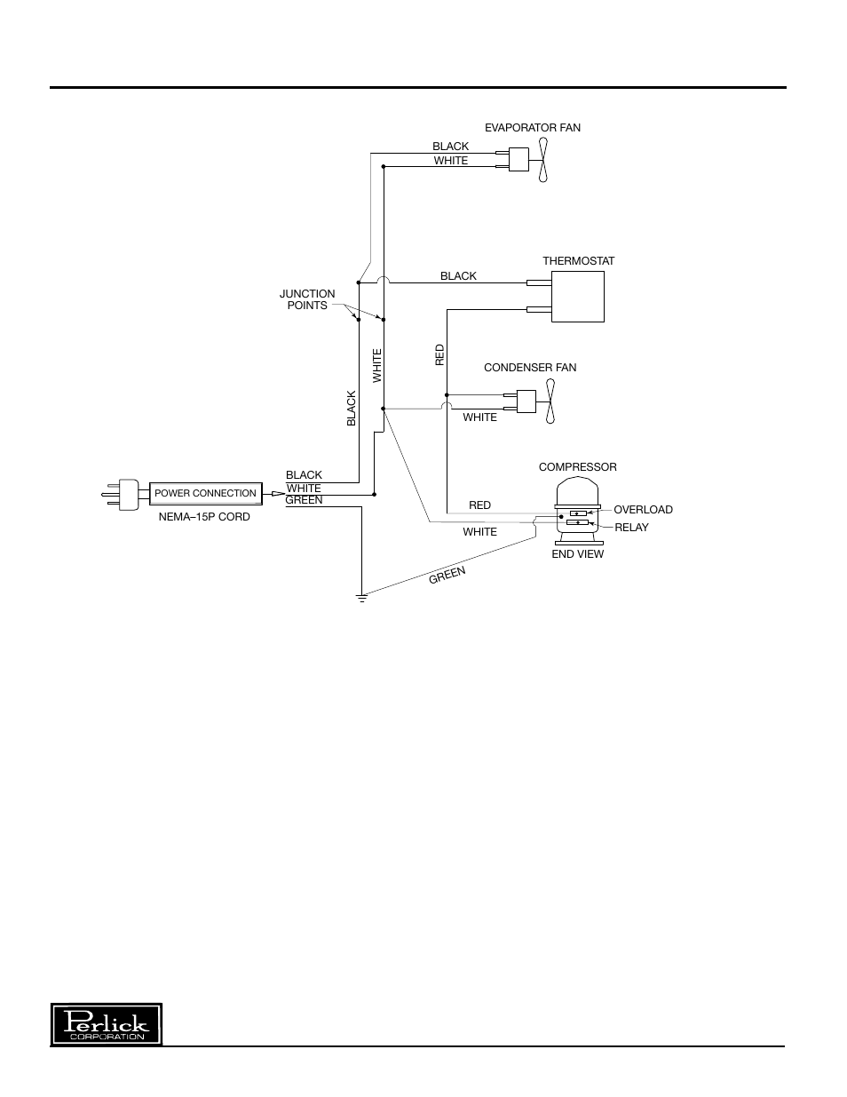 Wiring diagram, Single keg beer dispensers | Perlick DP32S User Manual | Page 12 / 12
