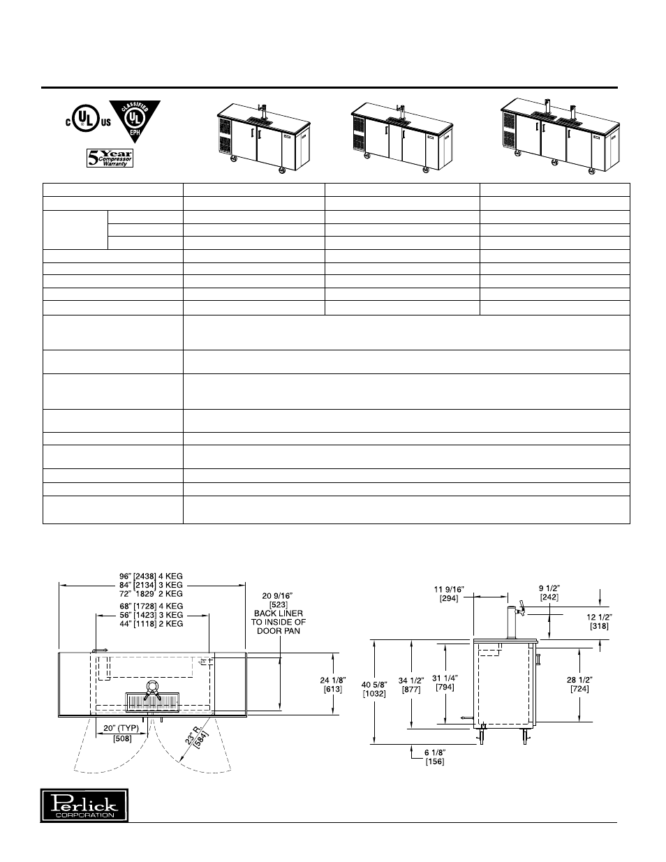 Installation and operating instructions | Perlick DC Series User Manual | Page 2 / 12