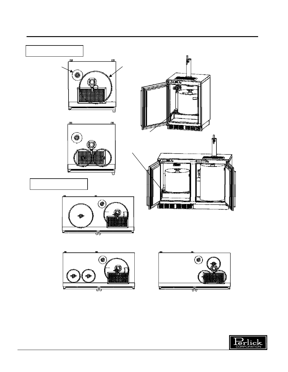 Keg capacity and location, Beer dispensers | Perlick H Series User Manual | Page 14 / 14