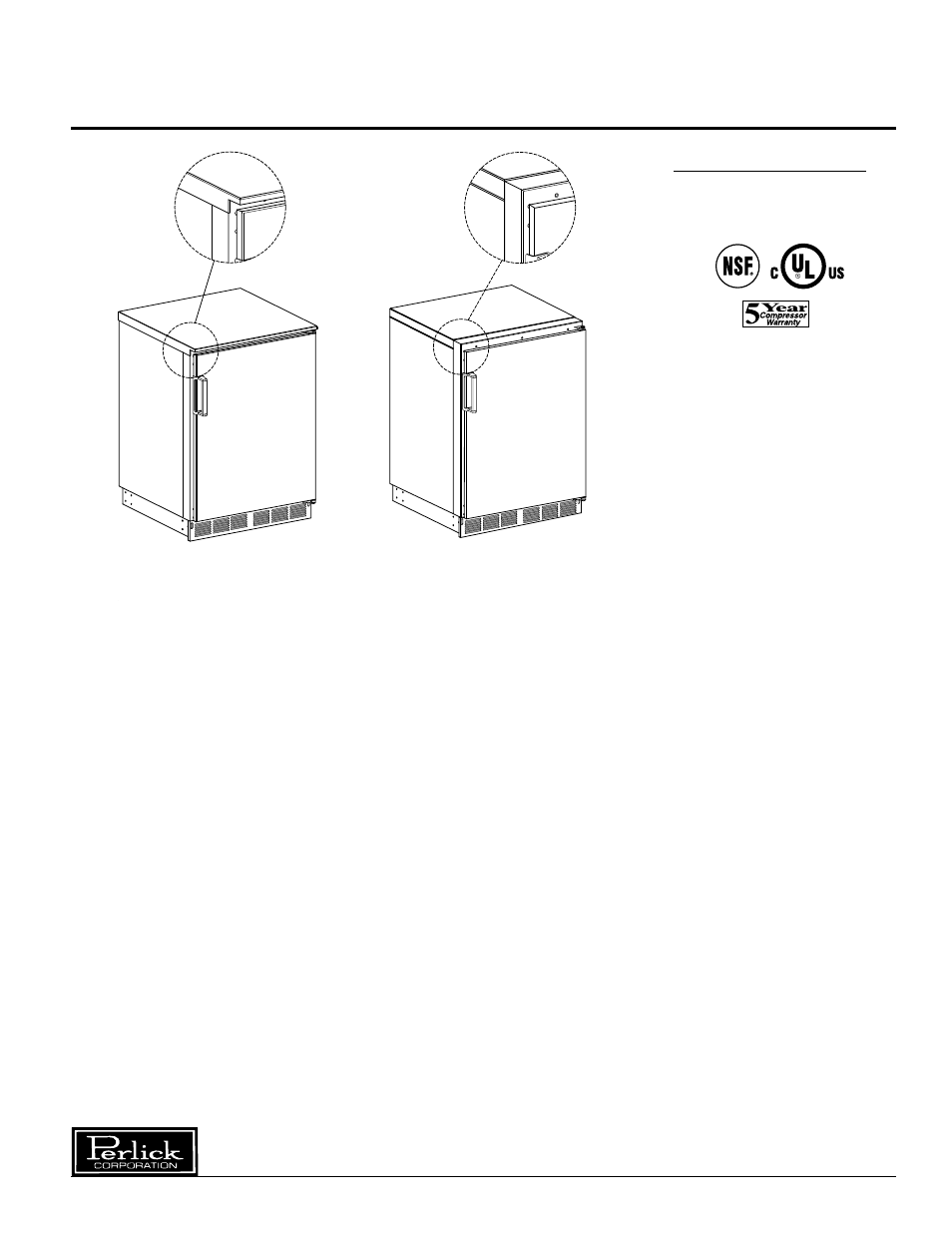 Perlick R24N User Manual | 8 pages