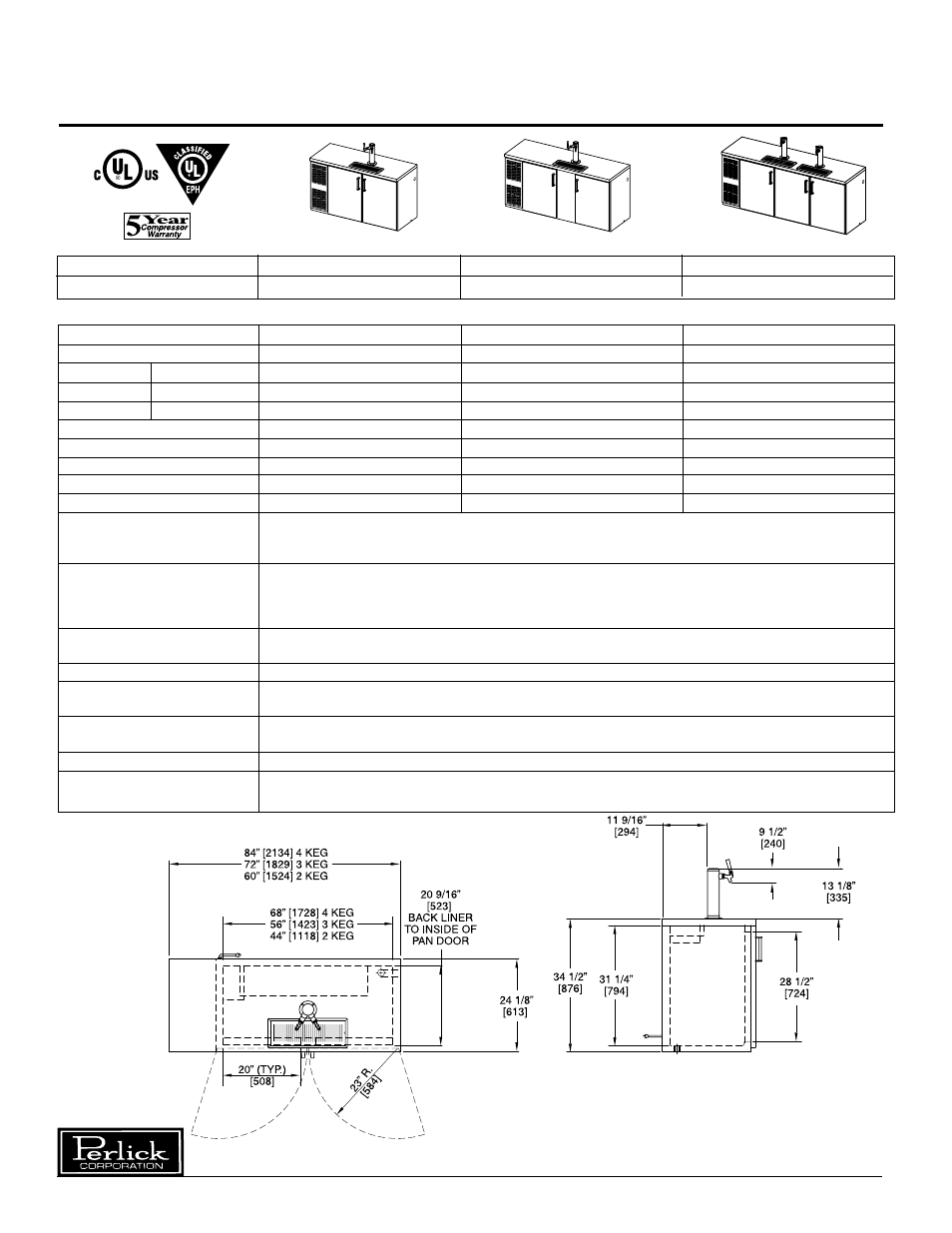 Installation and operating instructions | Perlick DS Series User Manual | Page 2 / 12