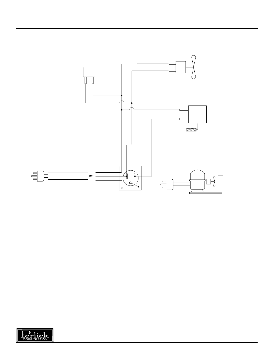 Wiring diagram, Single door back bar cooler | Perlick CS1DPSP User Manual | Page 6 / 6