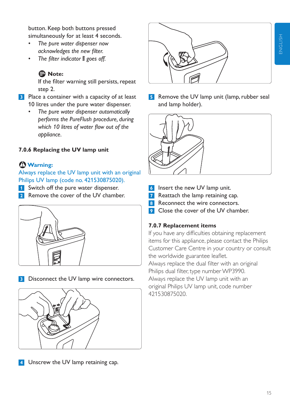 12 troubleshooting | Philips WP3890 User Manual | Page 15 / 80