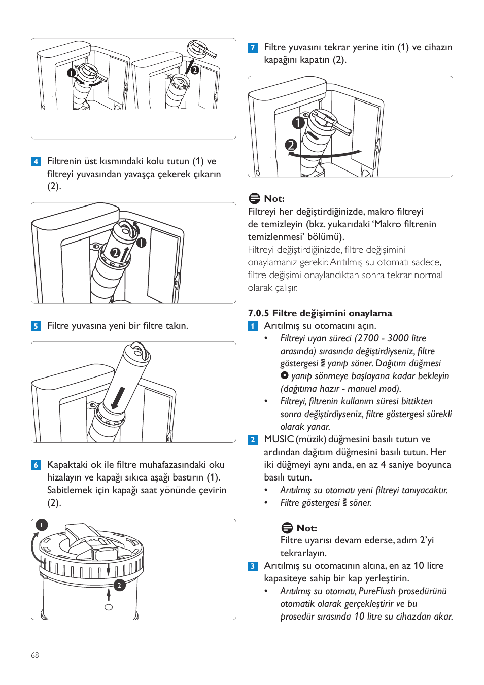 1 garanti sınırlamaları, 10 teknik veriler, 11 sıkça sorulan sorular | Philips WP3890 User Manual | Page 68 / 80