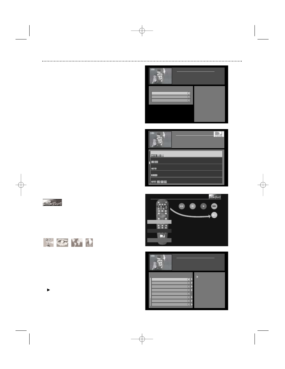 Enhanced user features, Smartsurf, Ez search pay per view (ppv) | Philips DSX 5540 User Manual | Page 20 / 36