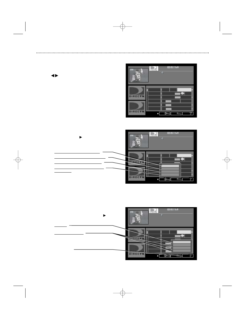 Guide menu, Guide menu: view, Guide menu: search | Guide menu: help, Category title, actor, director | Philips DSX 5540 User Manual | Page 24 / 36