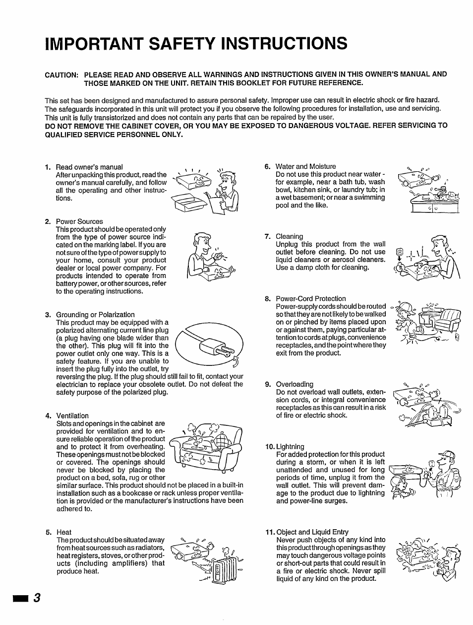 Important safety instructions | Philips DVD420AT User Manual | Page 4 / 48