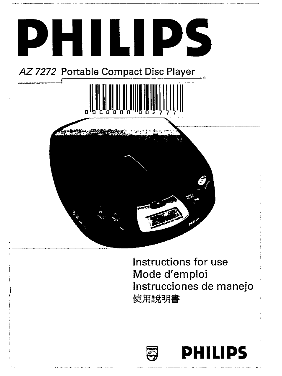 Philips AZ 7272/00R User Manual | 25 pages