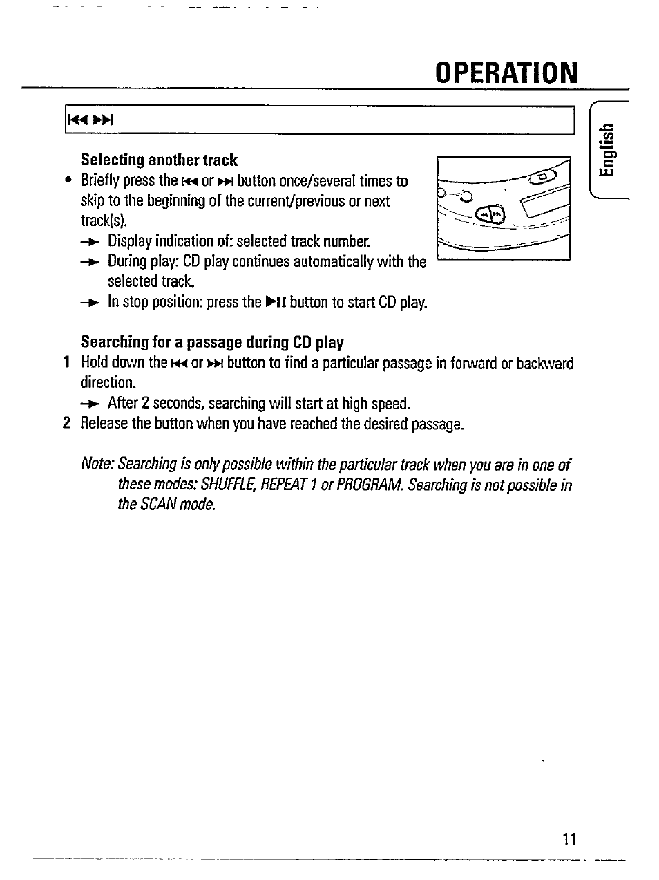 Operation | Philips AZ 7272/00R User Manual | Page 11 / 25