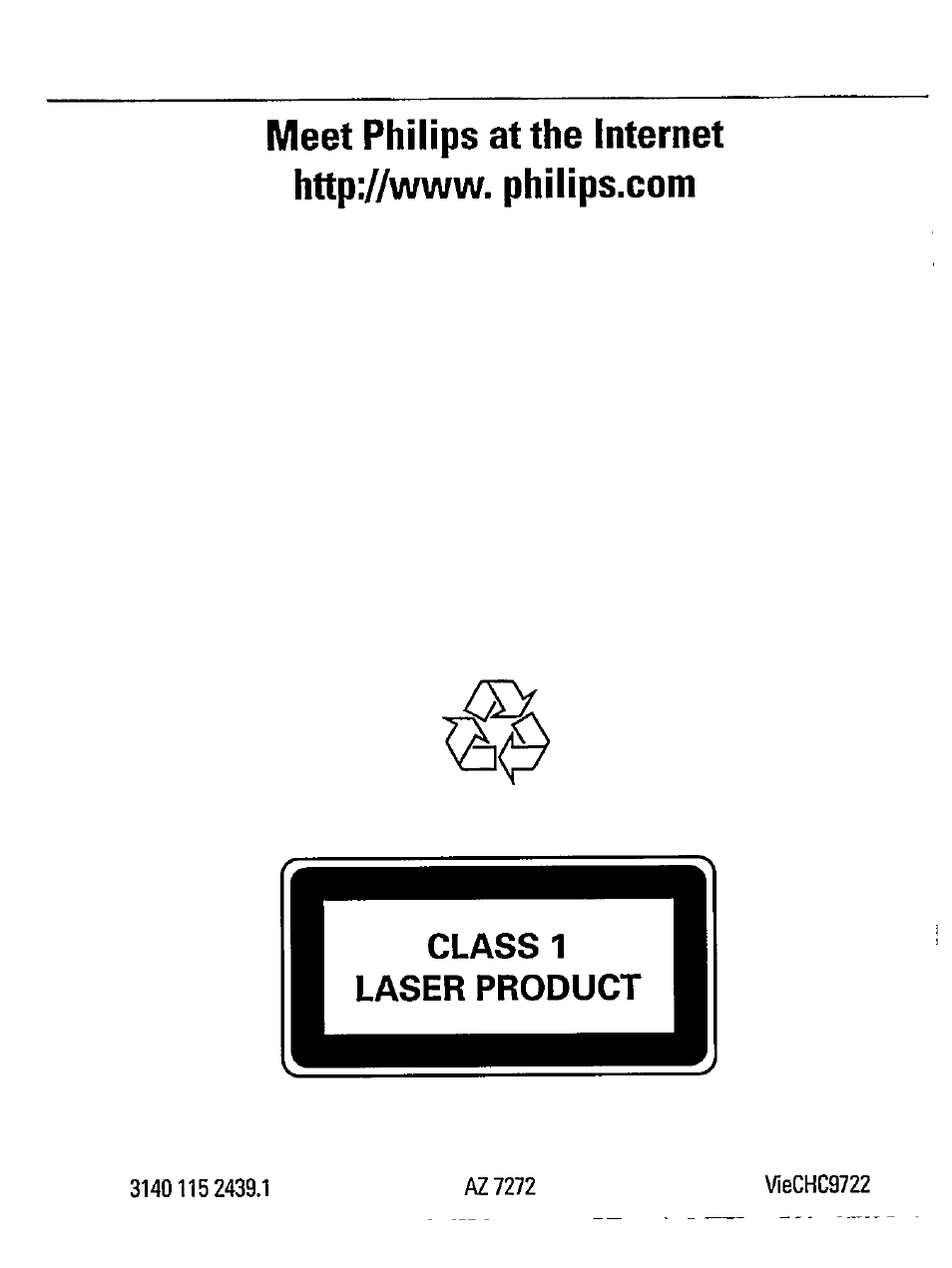 Philips AZ 7272/00R User Manual | Page 25 / 25