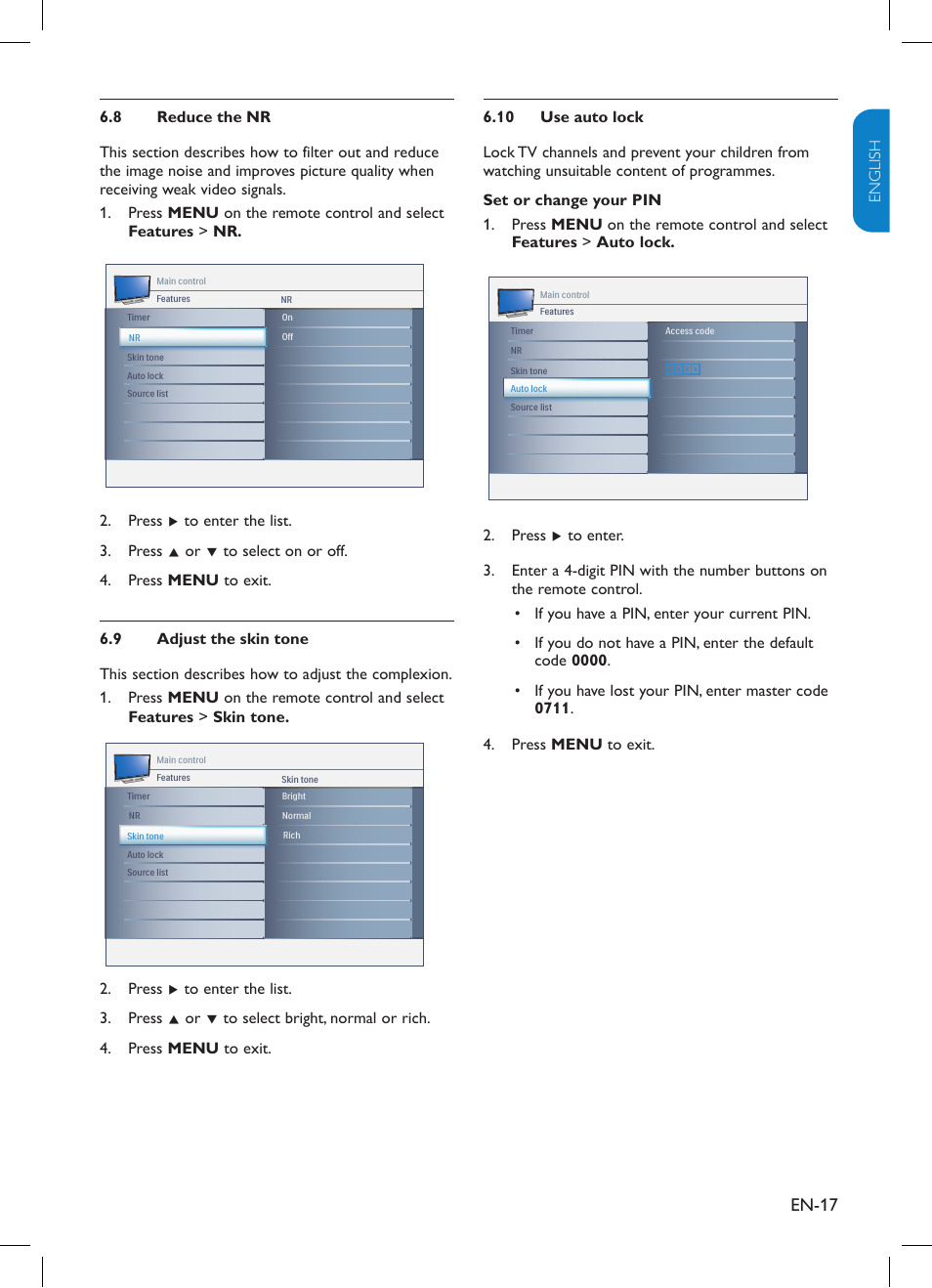 En-17 | Philips TV-SCREEN 32HFL3330 User Manual | Page 18 / 55