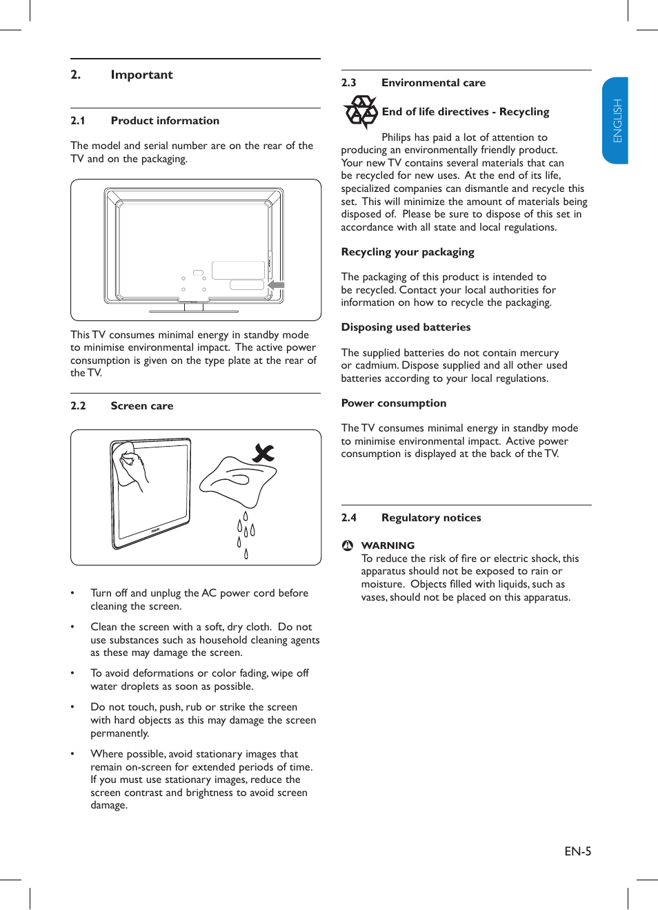 Philips TV-SCREEN 32HFL3330 User Manual | Page 6 / 55