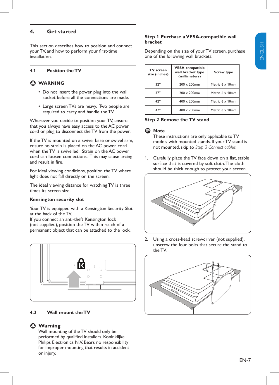 Philips TV-SCREEN 32HFL3330 User Manual | Page 8 / 55