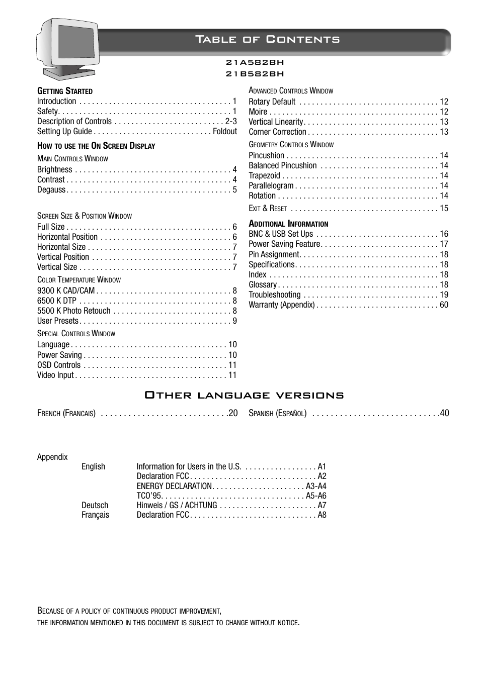 Philips 21B582BH User Manual | 20 pages