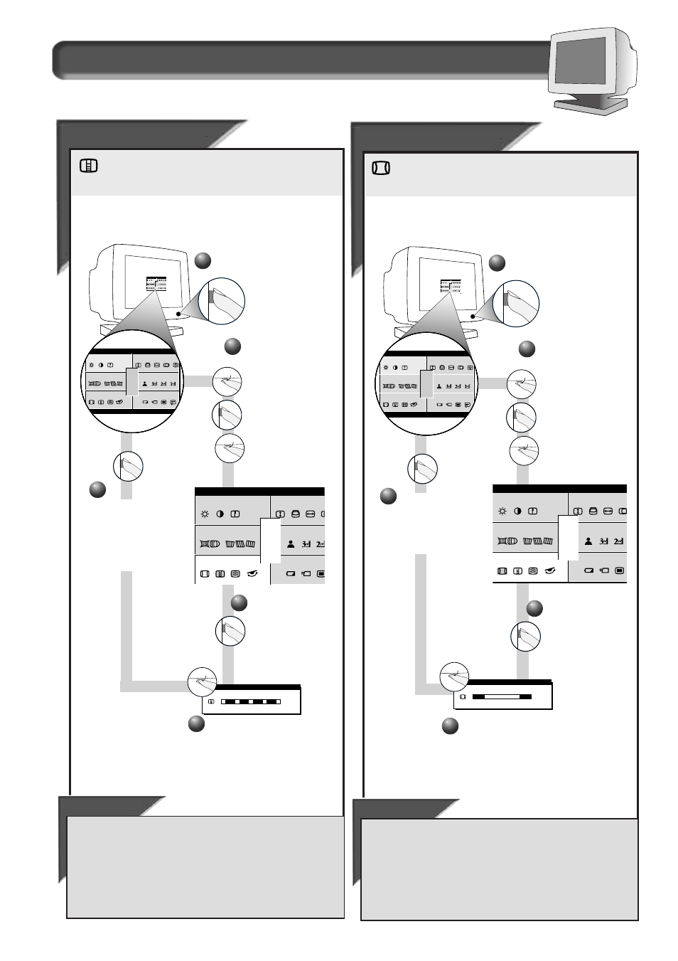 How to use the on screen display (osd), Ver tic tic al linearity al linearity, Smart help | Corner correction | Philips 21B582BH User Manual | Page 14 / 20