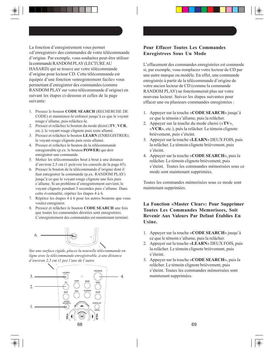 Suppression des commandes, Commandes d’enregistrement | Philips PHDVR8L User Manual | Page 35 / 38