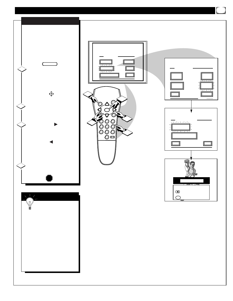 Eature, Ontrols, Continued | 12 3 4 s | Philips PROJECTION 9P5511C1 User Manual | Page 13 / 40