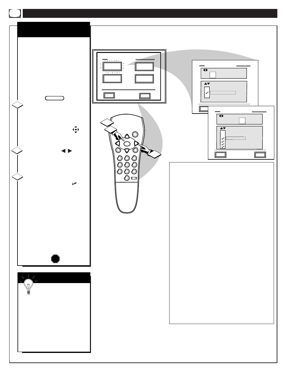 Eature, Ontrols, Continued | 12 s | Philips PROJECTION 9P5511C1 User Manual | Page 20 / 40