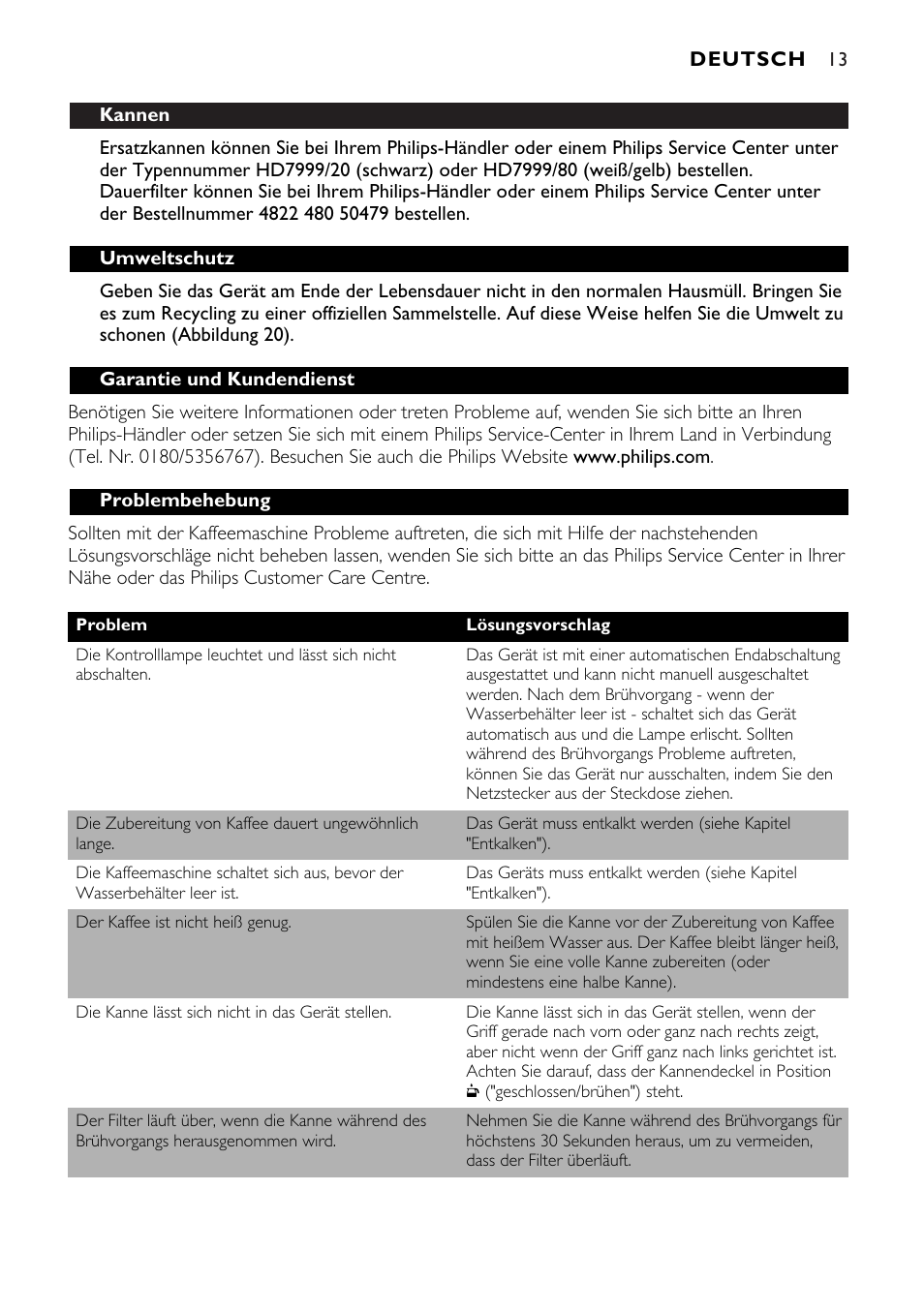 Philips HD7546 User Manual | Page 13 / 72