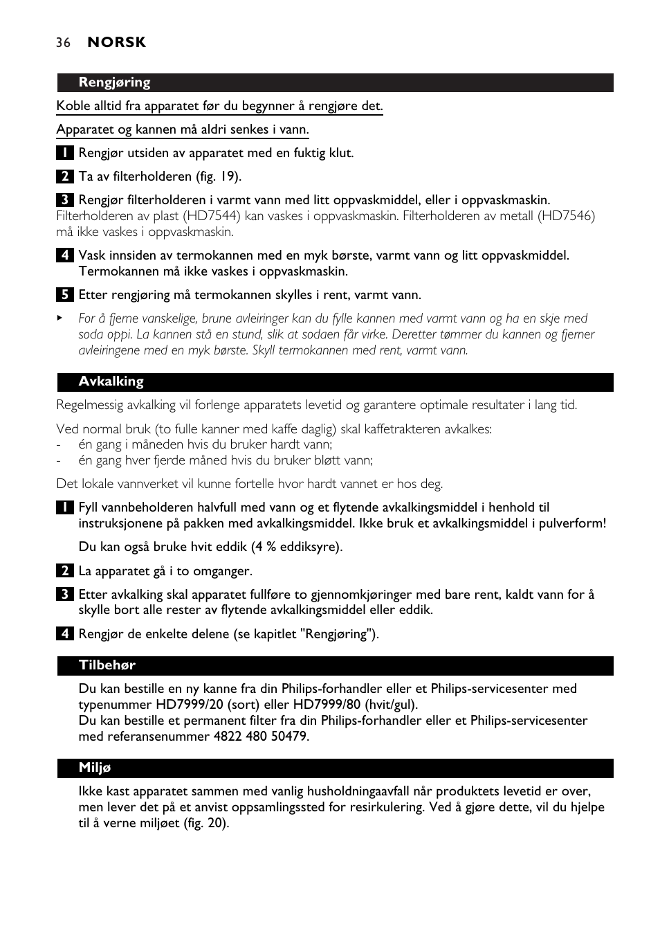 Philips HD7546 User Manual | Page 36 / 72