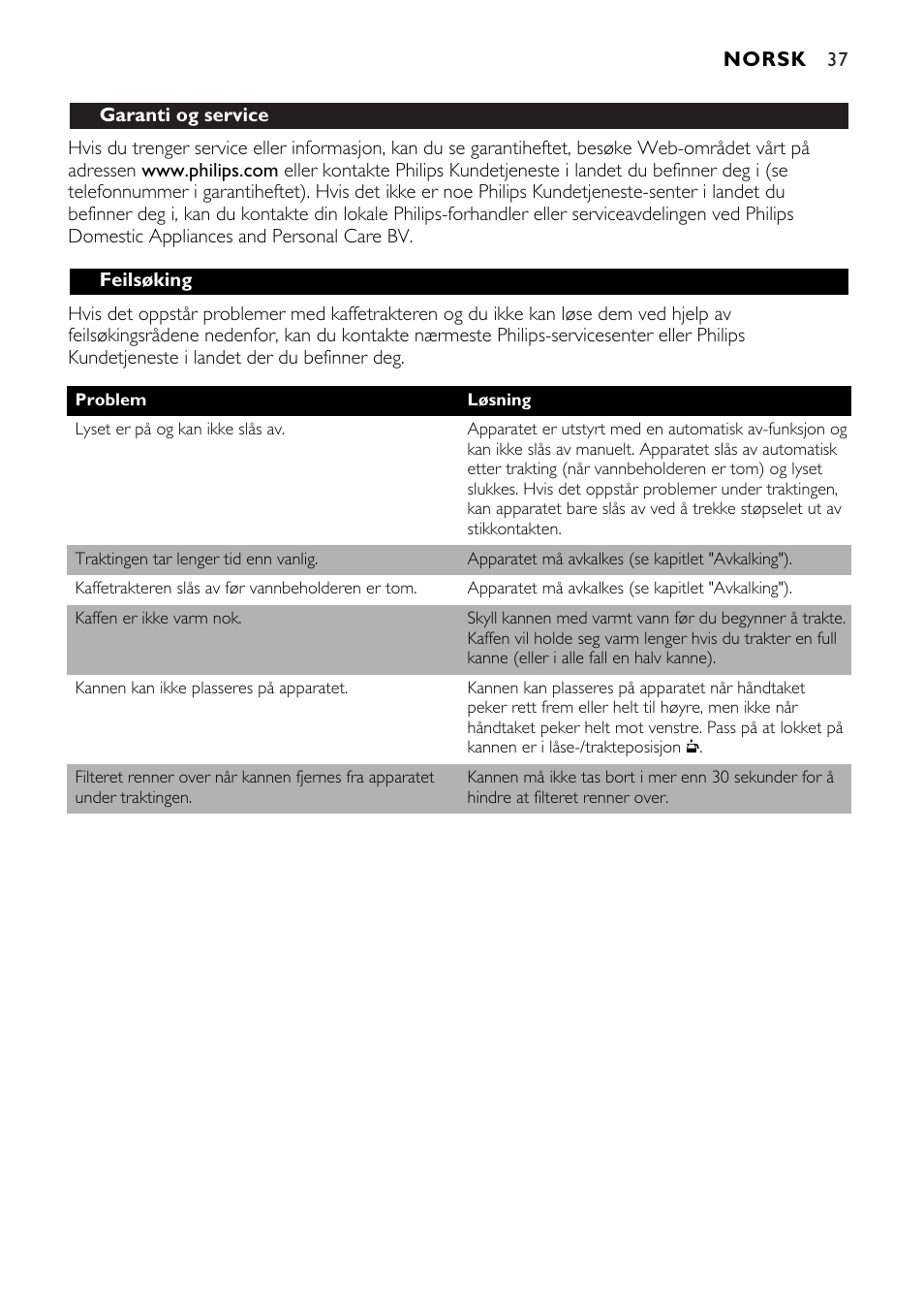Philips HD7546 User Manual | Page 37 / 72