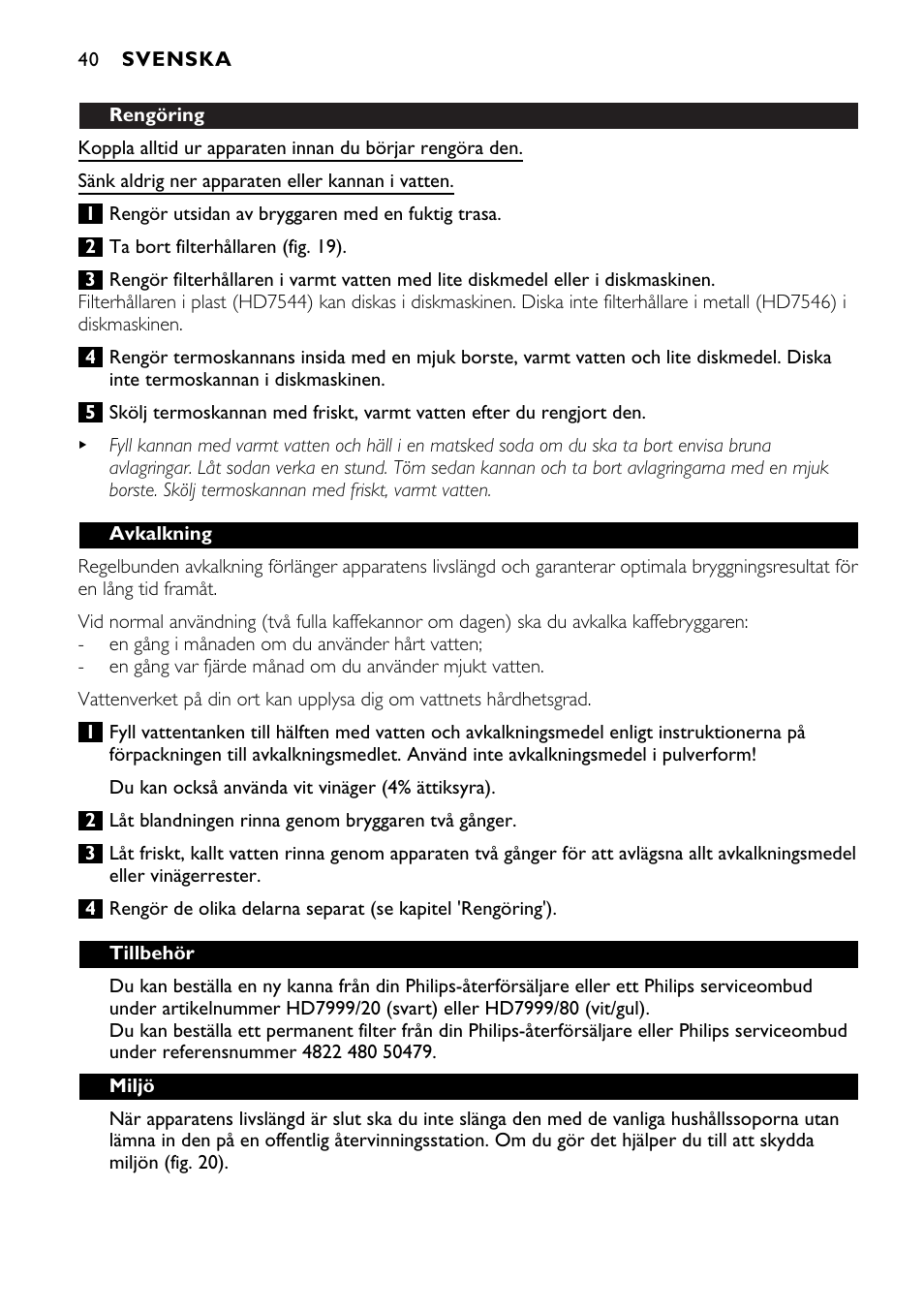 Philips HD7546 User Manual | Page 40 / 72