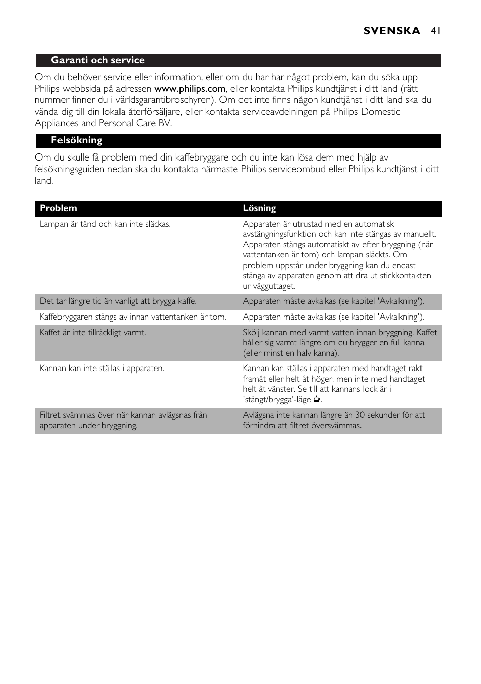 Philips HD7546 User Manual | Page 41 / 72