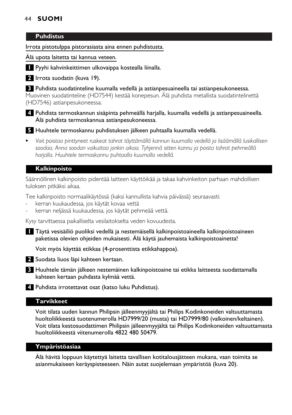 Philips HD7546 User Manual | Page 44 / 72