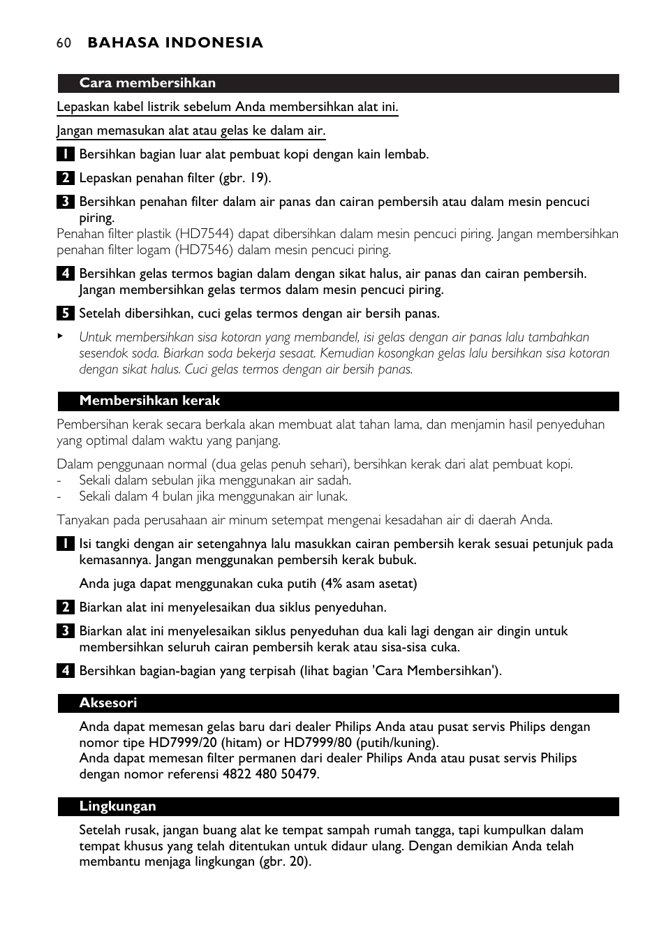 Philips HD7546 User Manual | Page 60 / 72