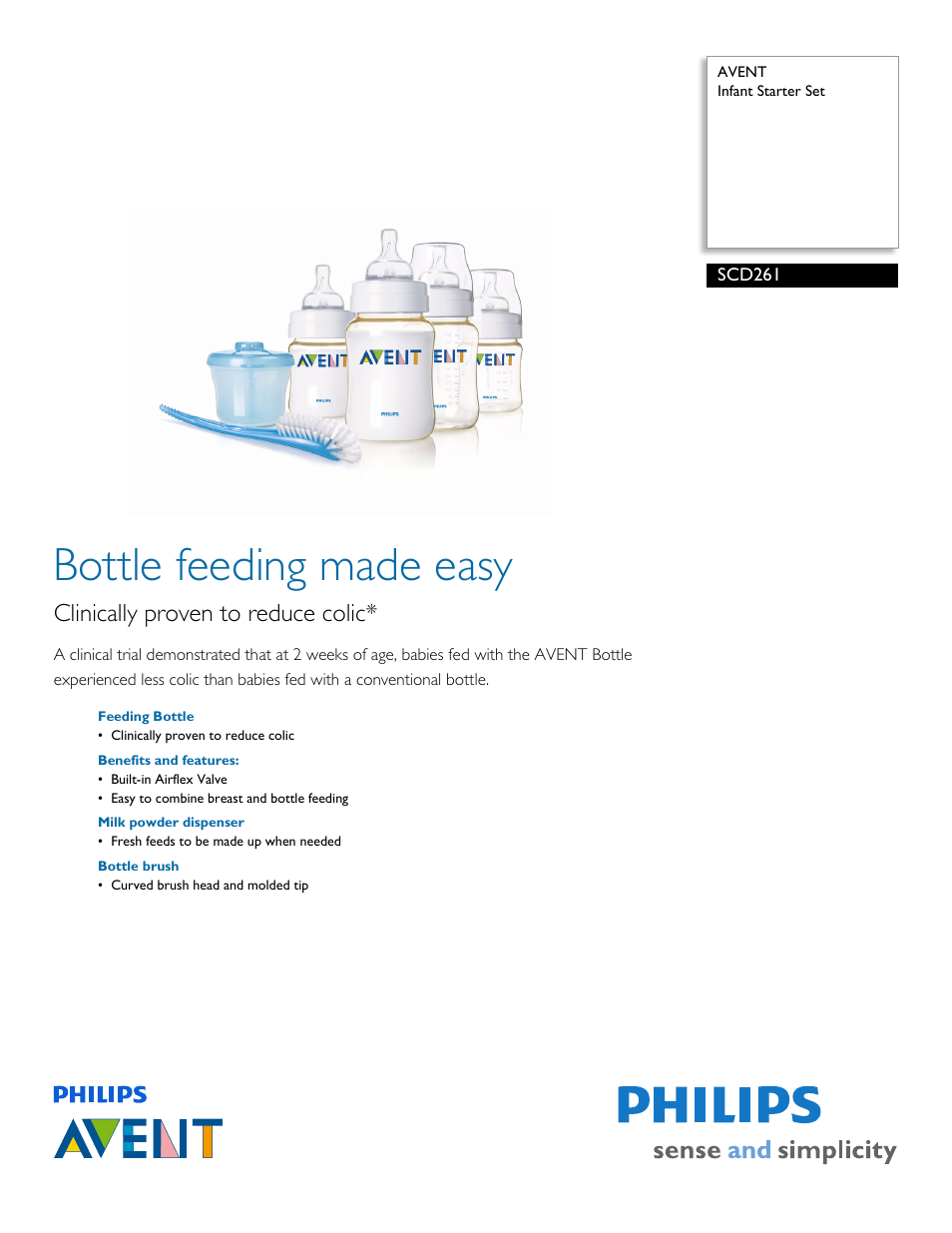 Philips AVENT SCD261 User Manual | 2 pages