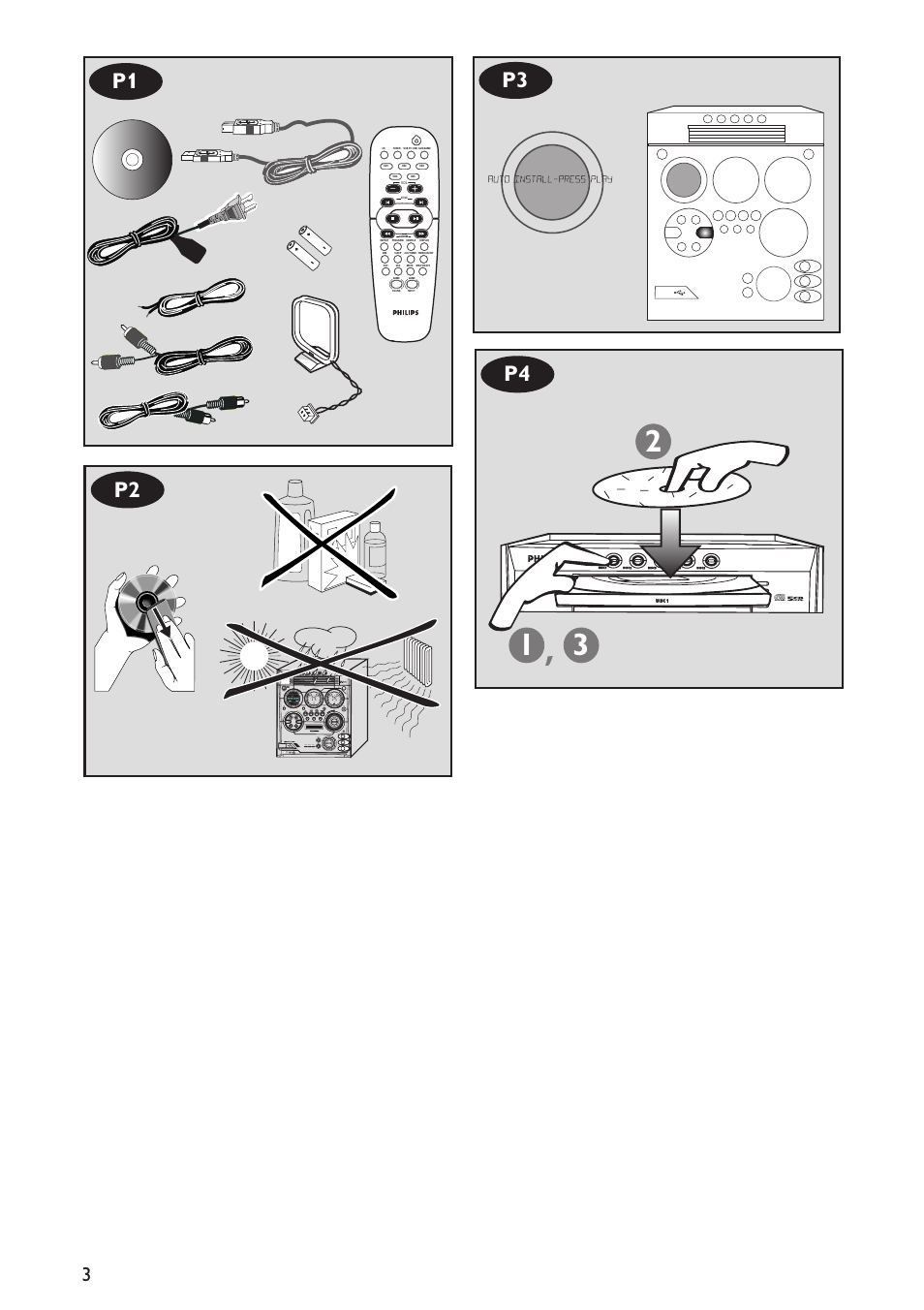 P1 p4 | Philips FWC579 User Manual | Page 3 / 28