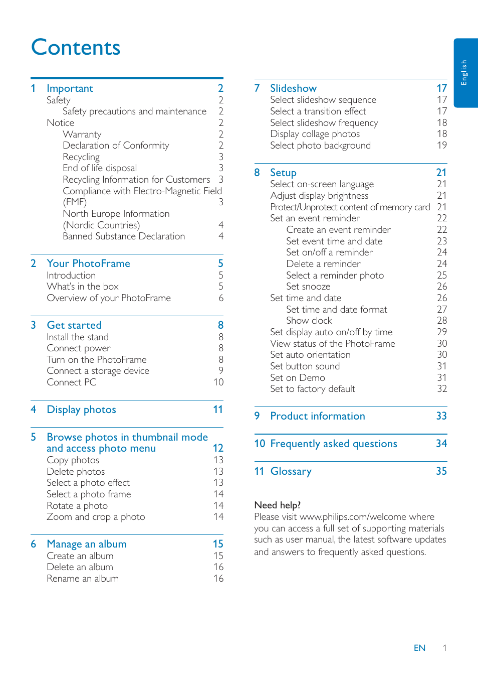 Philips SPF2047 User Manual | Page 2 / 37