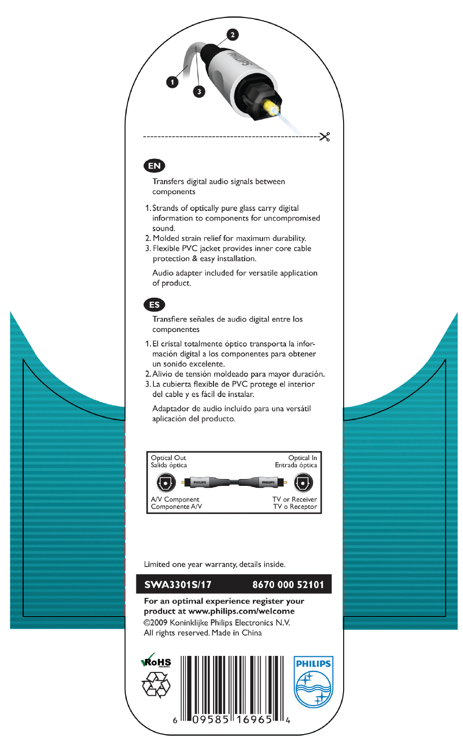 Philips SWA3301S/17 User Manual | 1 page