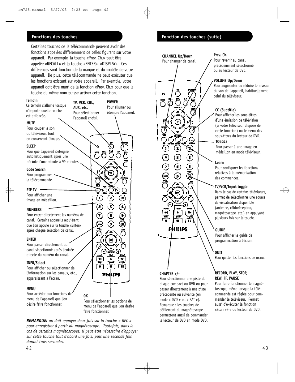 Philips P725S User Manual | Page 22 / 29