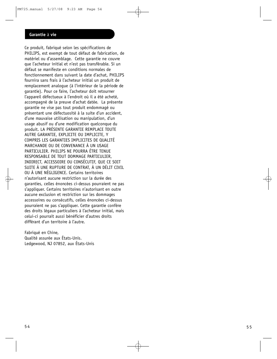 Philips P725S User Manual | Page 28 / 29