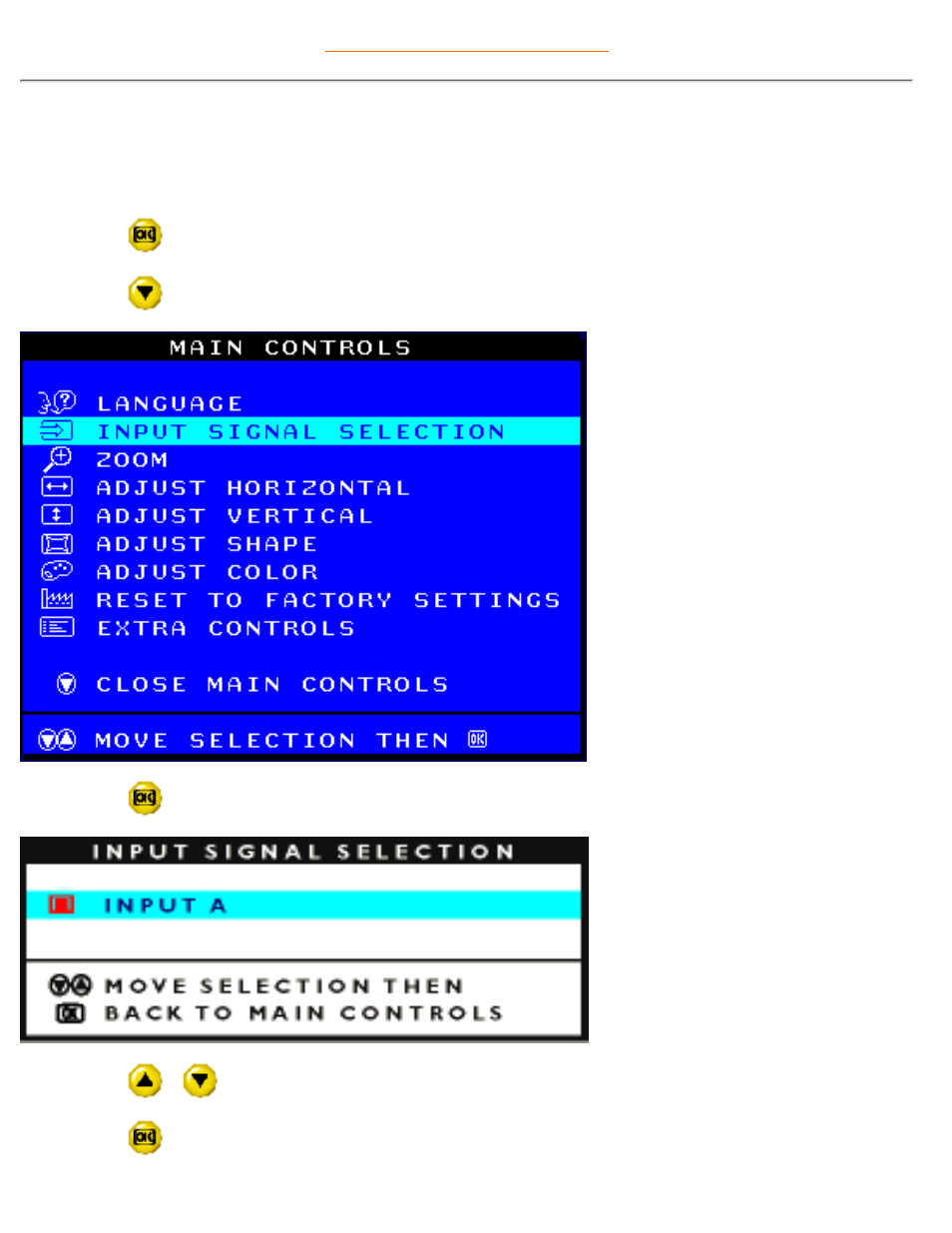 Input signal, Selection | Philips 109S User Manual | Page 77 / 108