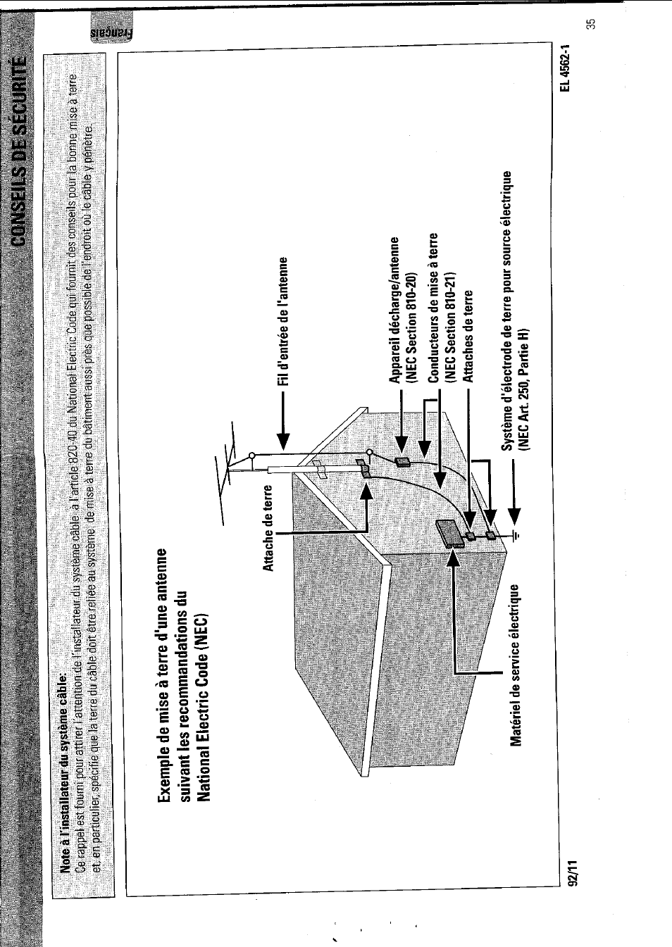 Conseils de sécurité | Philips FW 795W/37 User Manual | Page 35 / 88