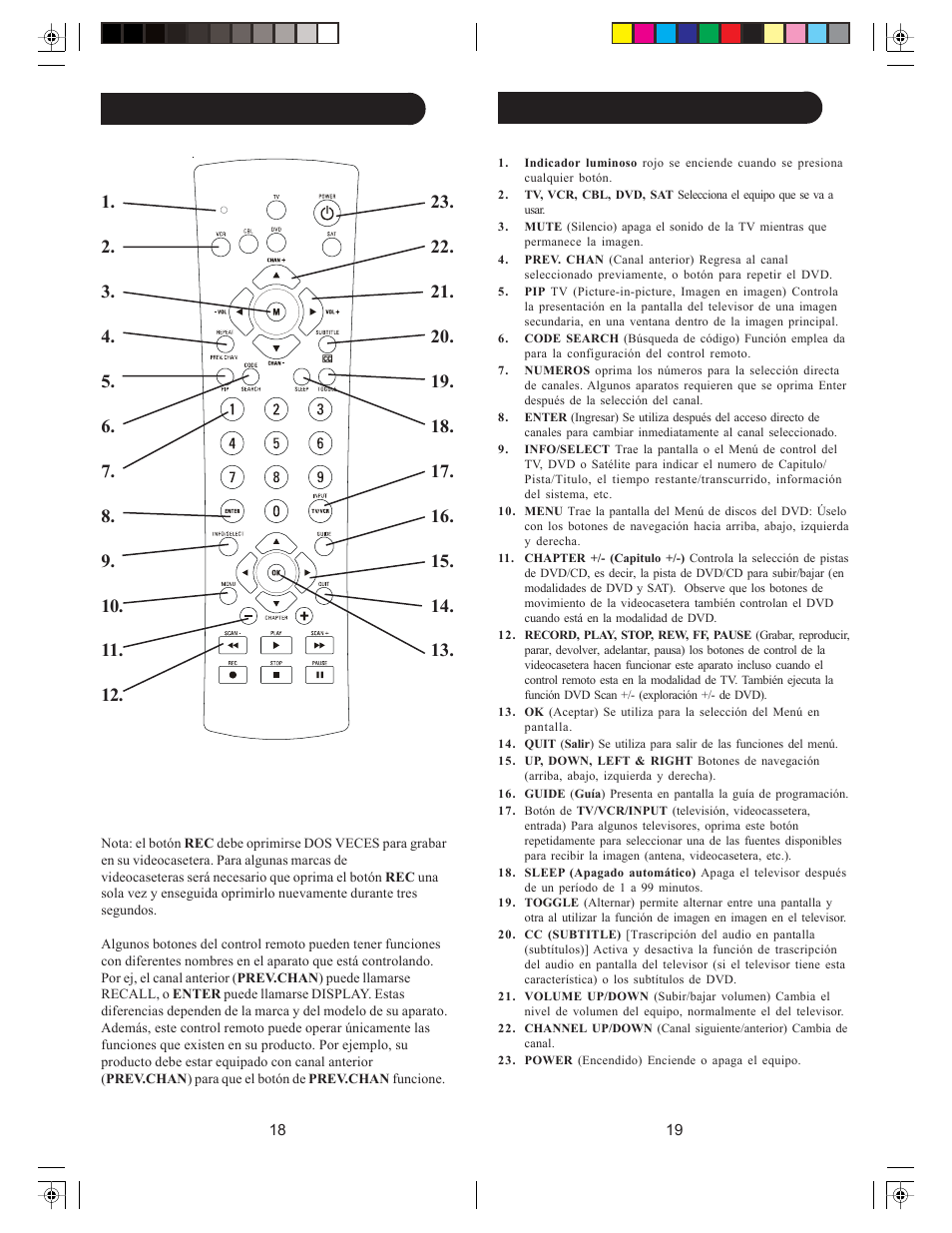 Funciones de botones | Philips MG5005 User Manual | Page 31 / 43