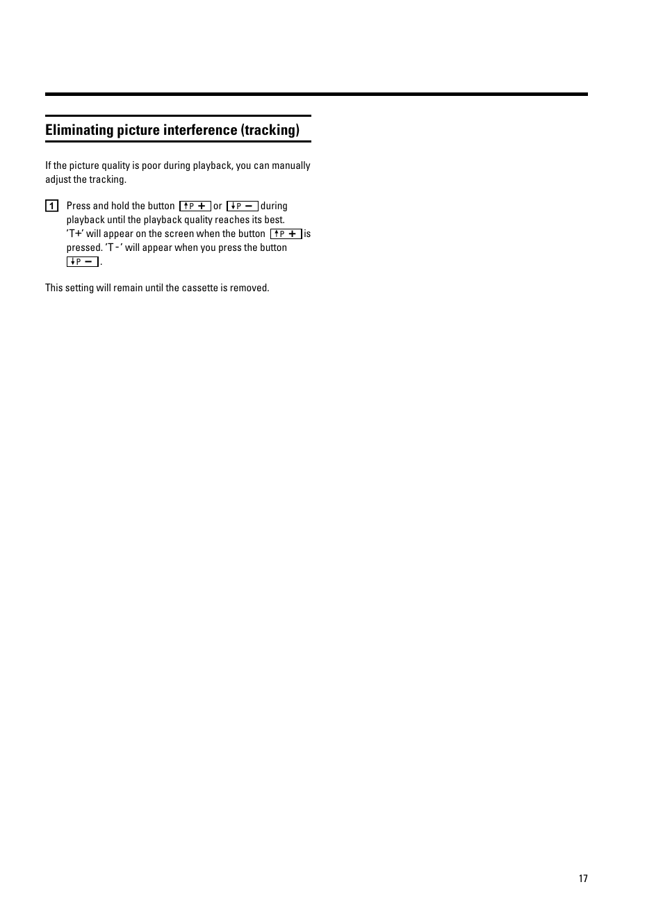Eliminating picture interference (tracking) | Philips 14PV350/07 User Manual | Page 19 / 28